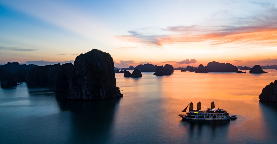 Emperor Bao Dai on Halong Bay