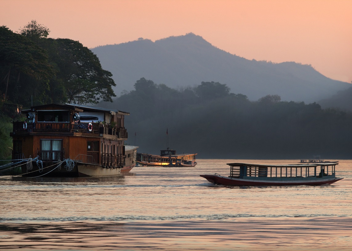 Mekong River and the UNESCO World Heritage Site at Wat Phou
